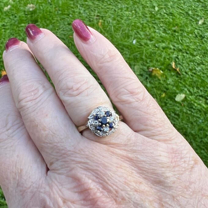 Sapphire & Diamond Ring in 9ct Gold