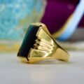Bold Onyx Signet Ring in 9ct Gold