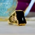 Bold Onyx Signet Ring in 9ct Gold