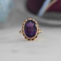 Amethyst Solitaire Ring in 9ct Gold