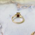 Garnet Solitaire Ring in 9ct Gold