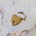Edwardian Engraved Padlock in 9ct Gold