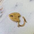 Edwardian Engraved Padlock in 9ct Gold