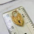 Edwardian Engraved Padlock in 9ct Gold
