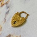 Edwardian Engraved Padlock in 9ct Gold