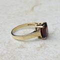 Garnet Solitaire Ring in 9ct Gold