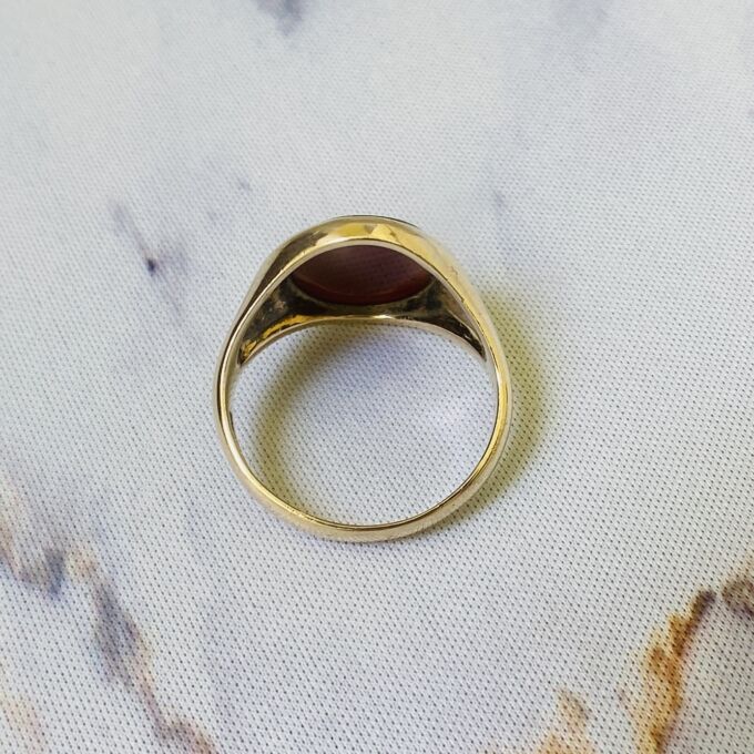 Reserved – Carnelian Centurion Signet Ring in 9ct Gold