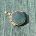 Hexagonal Swivel Fob Pendant in 9ct Gold