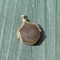 Hexagonal Swivel Fob Pendant in 9ct Gold