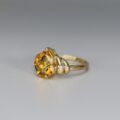 Unusual Citrine Kite Ring in 10k Gold