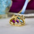 Rainbow Multi Gemstone Ring in 9ct Gold