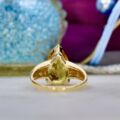 Fancy Pear Citrine Ring in 14ct Gold