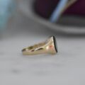 Green Agate Signet Ring in 9ct Gold