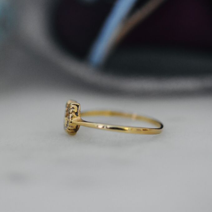 Dainty Horseshoe Ring in 10k Gold