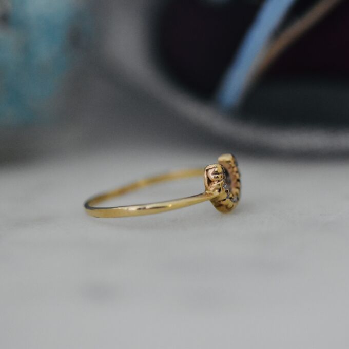Dainty Horseshoe Ring in 10k Gold
