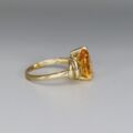 Unusual Citrine Kite Ring in 10k Gold