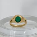 Green Agate Signet Ring in 9ct Gold