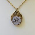 Engraved Antique Swivel Fob in 10ct Gold