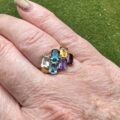 Rainbow Multi Gemstone Ring in 9ct Gold