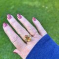 Fancy Pear Citrine Ring in 14ct Gold