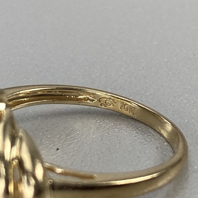 Unusual Citrine Kite Ring in 10k Gold