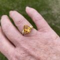 Unusual Citrine Kite Ring in 10k Gold