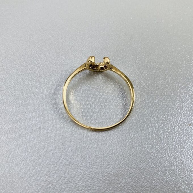 Dainty Horseshoe Ring in 10k Gold