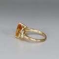 Unusual Citrine Kite Ring in 10k Gold