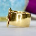 Extra Wide Buckle Ring in 9ct Gold