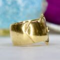 Extra Wide Buckle Ring in 9ct Gold