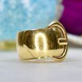 Extra Wide Buckle Ring in 9ct Gold