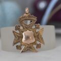 Antique Maltese cross Pendant in 9ct Gold