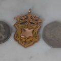Antique Crown & Shield Pendant Medallion in 9ct Gold
