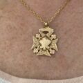 Antique Maltese cross Pendant in 9ct Gold