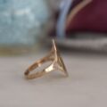Elongated Oval Engraved Ring in 9ct Gold