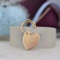 Engraved Front Heart Padlock in 9ct Gold