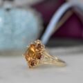 Citrine & Garnet Statement Ring in 9ct Gold