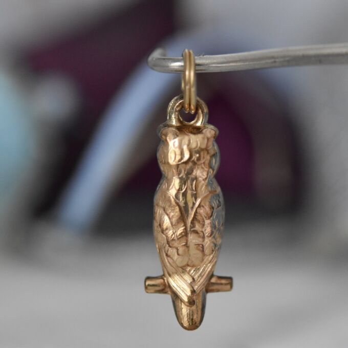 Owl Pendant in 9ct Gold