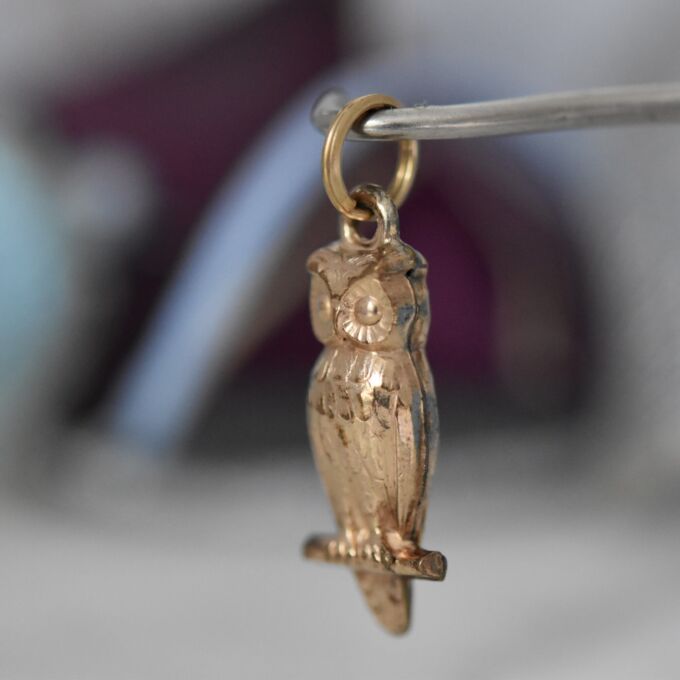 Owl Pendant in 9ct Gold