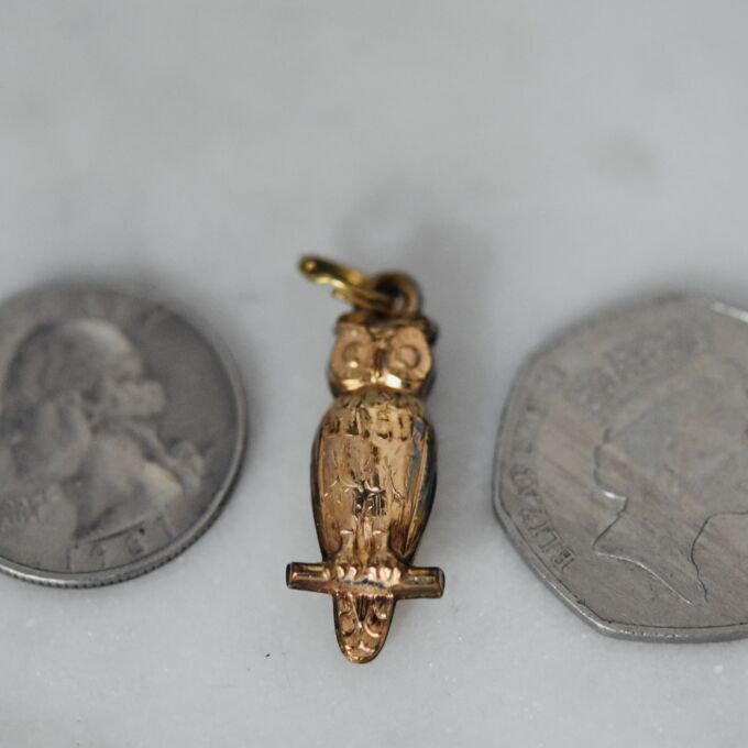 Owl Pendant in 9ct Gold