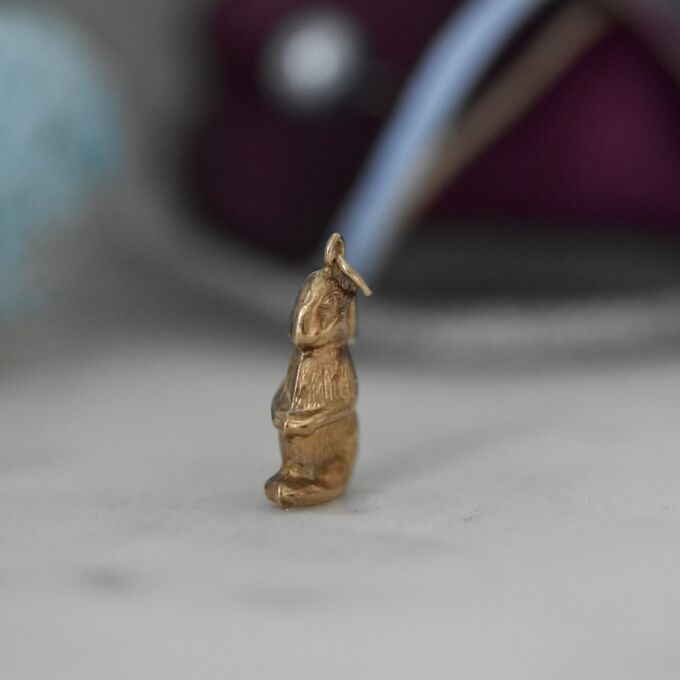 Rabbit Charm Pendant in 9ct Gold