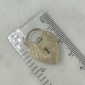 Geometric Design Heart Padlock in 9ct Gold