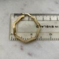 Big Heptagon Hoop Earrings in 9ct Gold