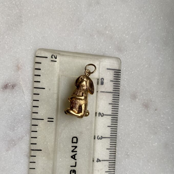 Rabbit Charm Pendant in 9ct Gold