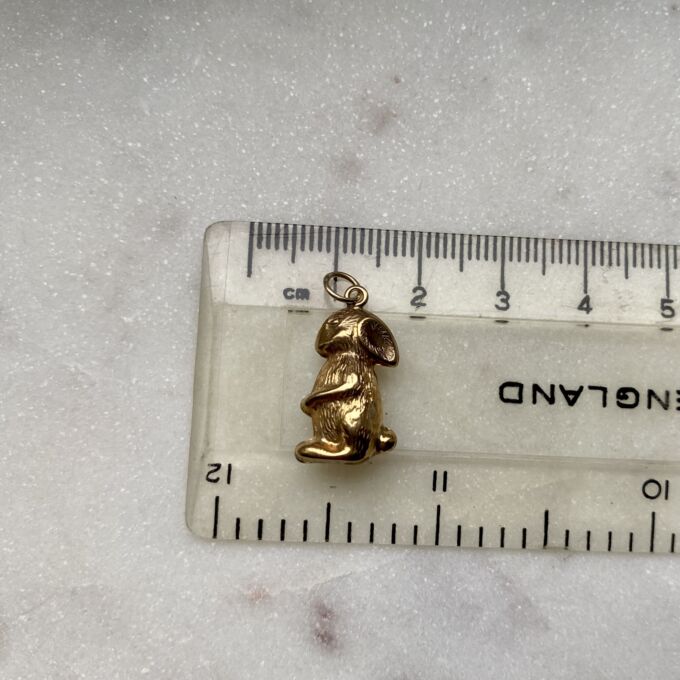 Rabbit Charm Pendant in 9ct Gold