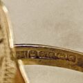 Elongated Oval Engraved Ring in 9ct Gold