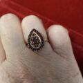 Ornate Garnet Cluster Ring in 9ct Gold
