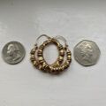 Textured Bamboo Hoop Earrings in 9ct Gold