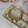 Textured Bamboo Hoop Earrings in 9ct Gold