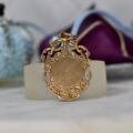 Ornate Edwardian Shield Medallion Pendant in 9ct Gold